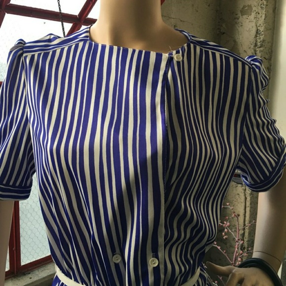 Vintage 80s poly secretary dress - Picture 3 of 5